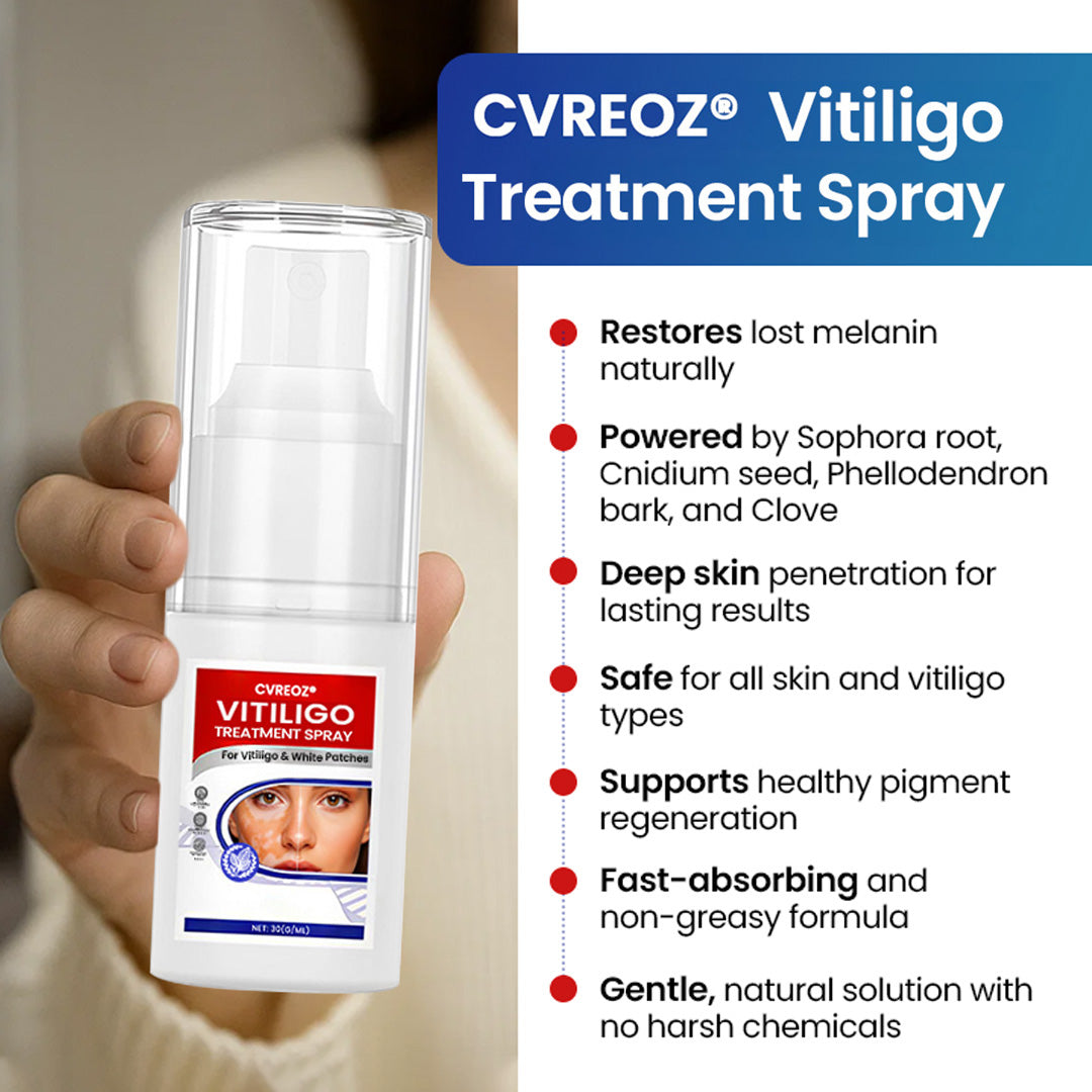 Cvreoz®Vitiligo Treatment Spray — Visible Results in Weeks, 100% Natural & Steroid-Free