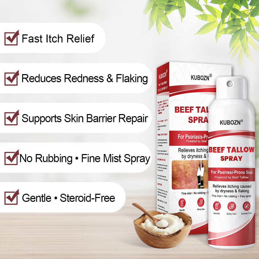 KUBOZN® Beef Tallow Spray for Itchy, Flaky Psoriasis Skin