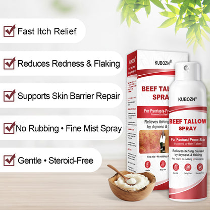 KUBOZN® Beef Tallow Spray for Itchy, Flaky Psoriasis Skin
