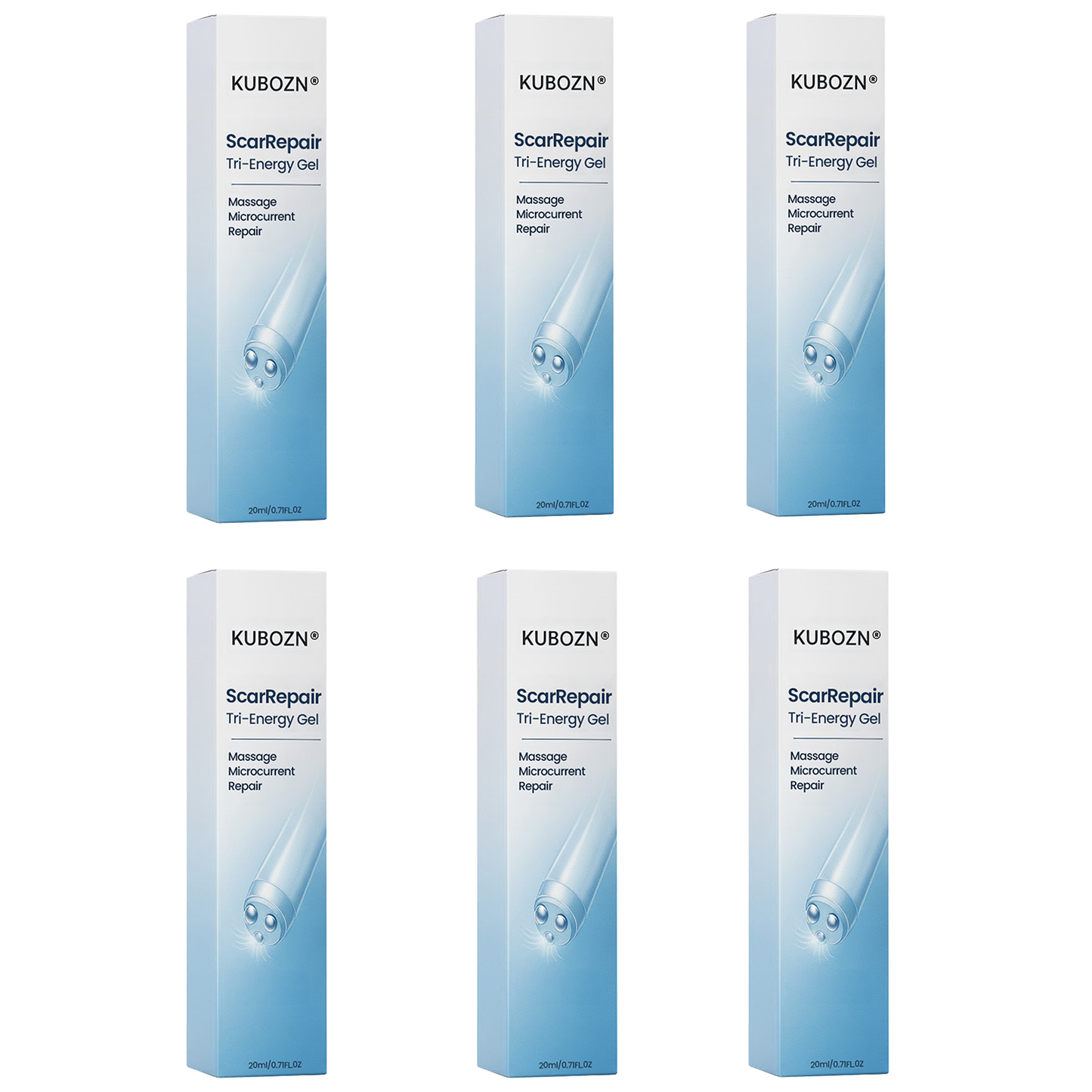 KUBOZN® Triple-Roller Microcurrent ScarRepair Gel
