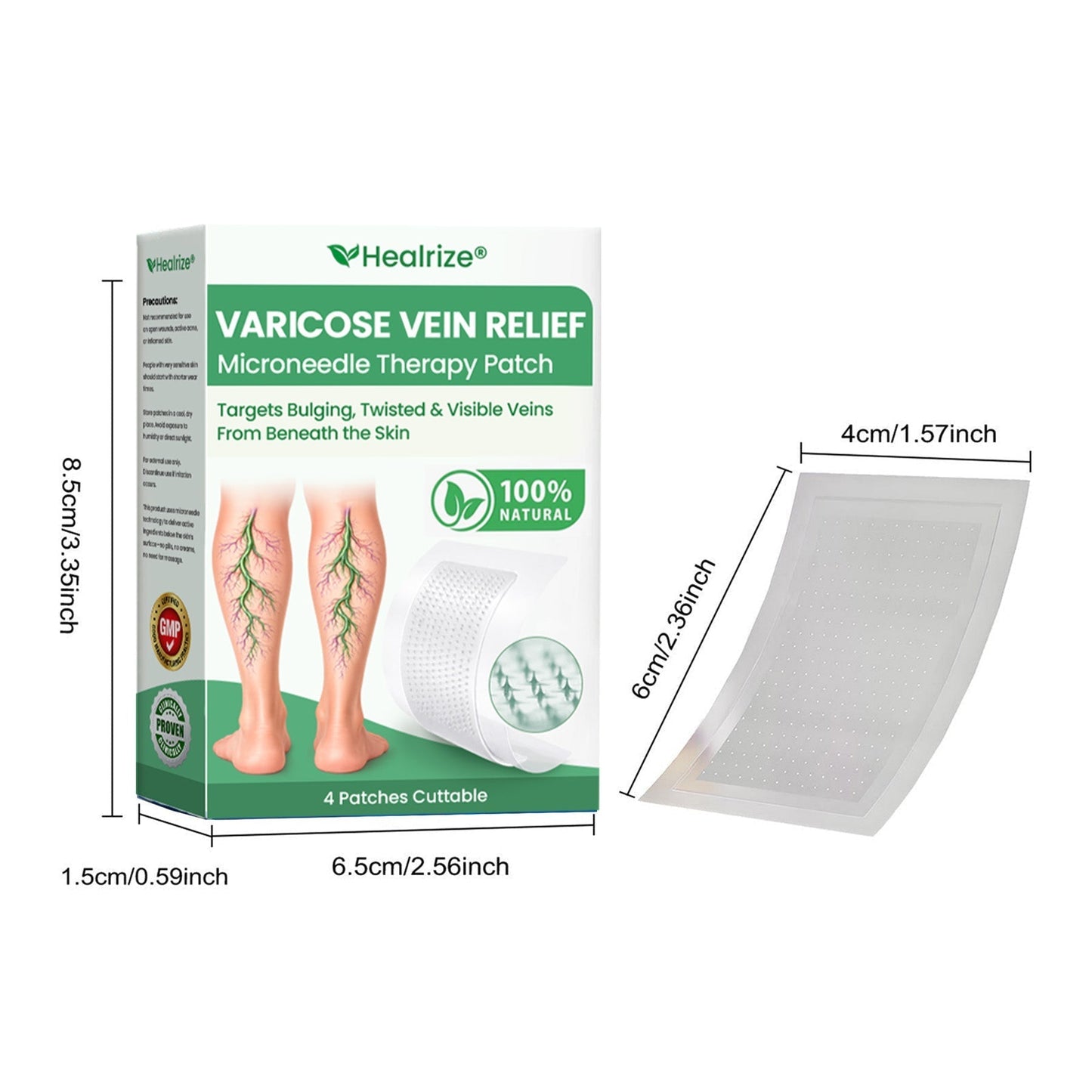 Healrize® VeinEase Microneedle Care Patch⚡Instant Relief, Long-Term Results