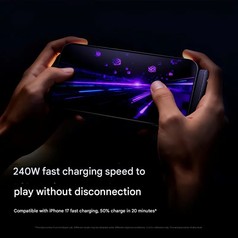 🥇KUBOZN® 2-in-1 Invisible Holder Charger Cable – 240W Fast Charging Cord with Built-In Phone Stand (Offer)