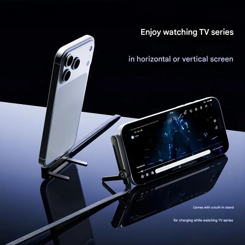 🥇KUBOZN® 2-in-1 Invisible Holder Charger Cable – 240W Fast Charging Cord with Built-In Phone Stand (Offer)