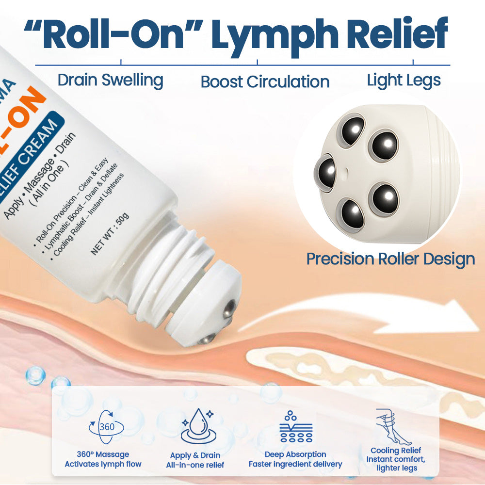 ✨KUBOZN® Roll-On Cream for Lymphatic Drainage & Swelling Relief